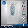 Templado vidrio Oval decorativo americano Metal Exterior frontal puerta de acero